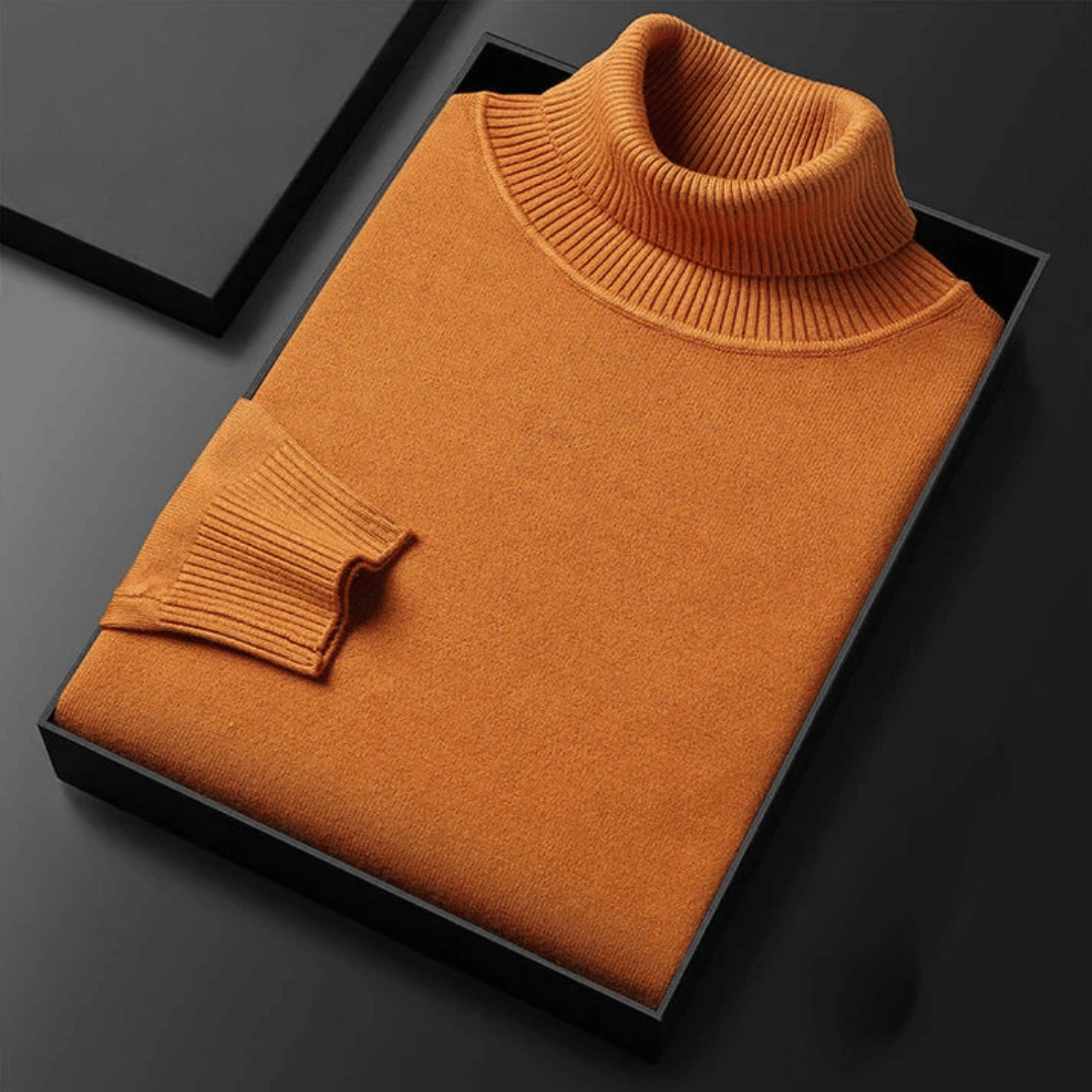 RIBBED TURTLENECK SWEATER FOR MEN