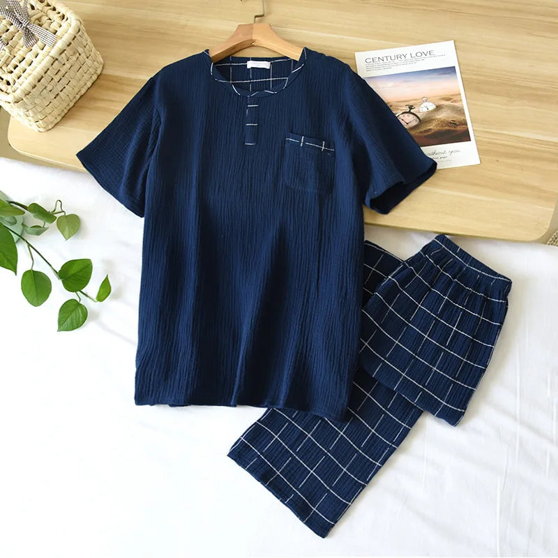 Men's Plus Size Cotton Pyjama Set | Comfortable Loungewear