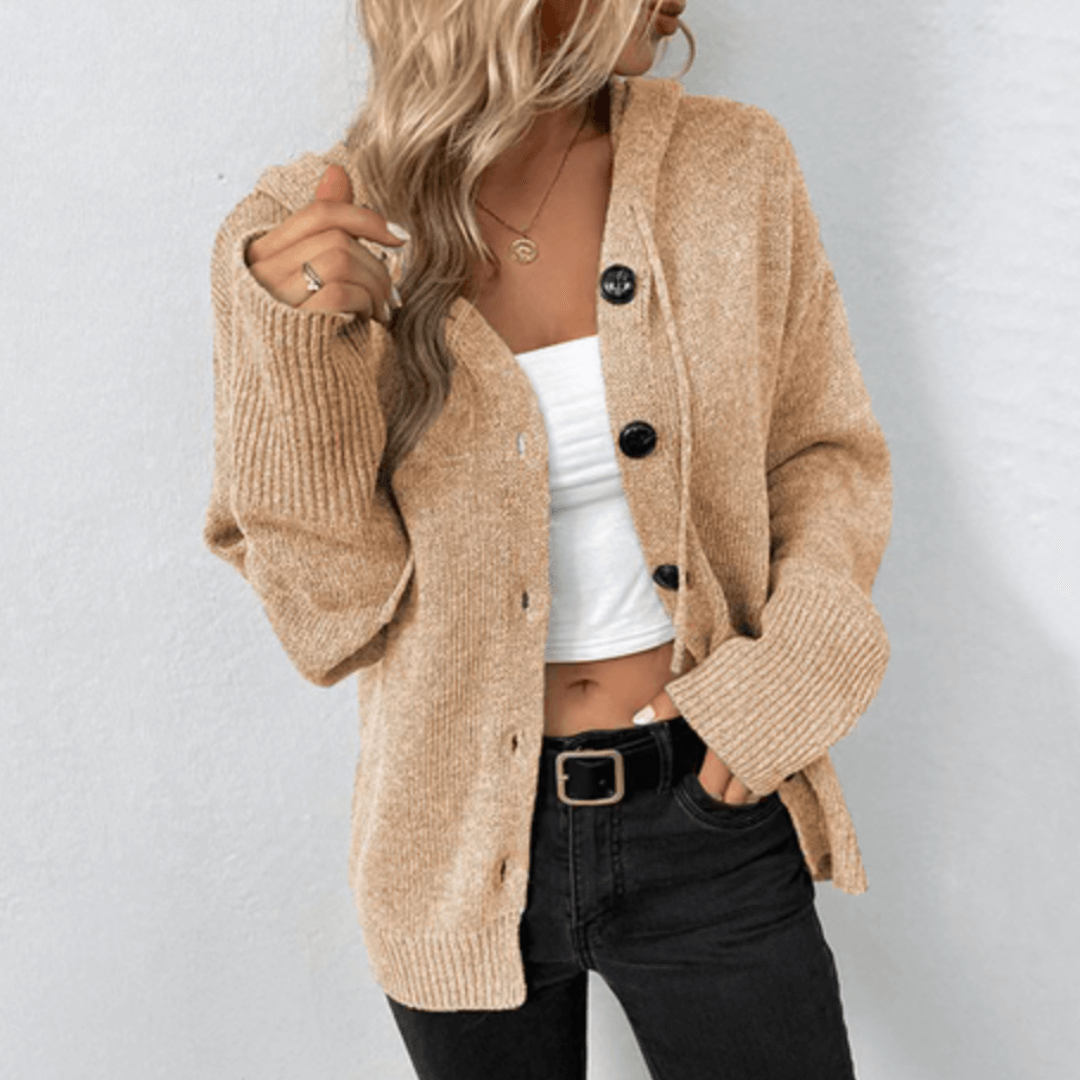 Darcy | Cosy Hooded Button-Front Cardigan