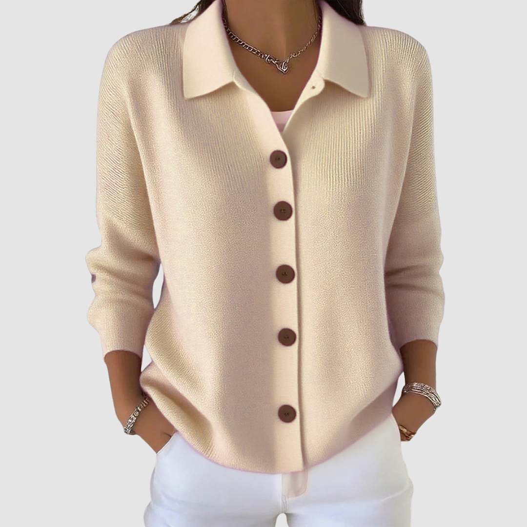 Marielena | Knit Button-Up Closure Cardigan