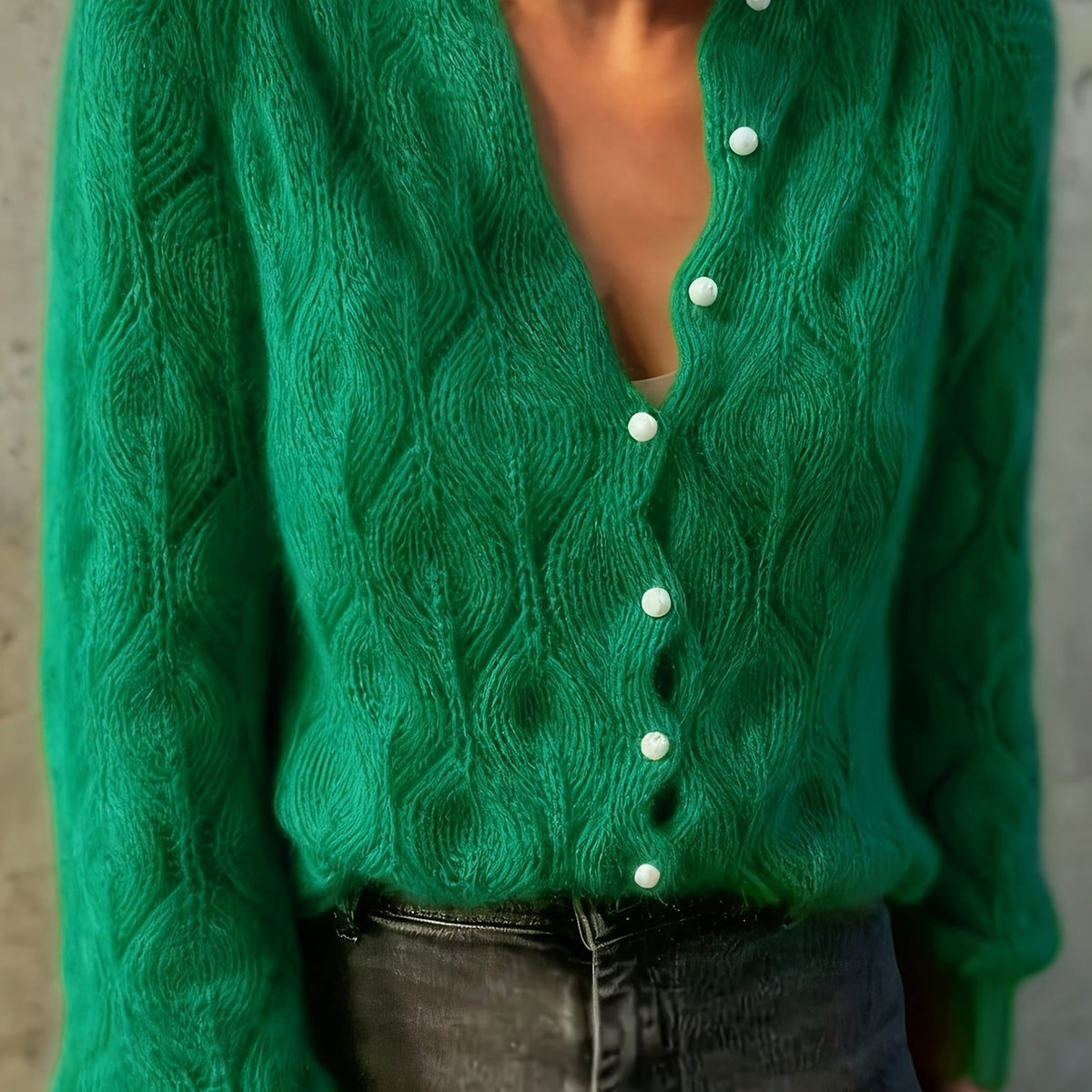 Goldie | Mink-Soft Pearl Button Cardigan