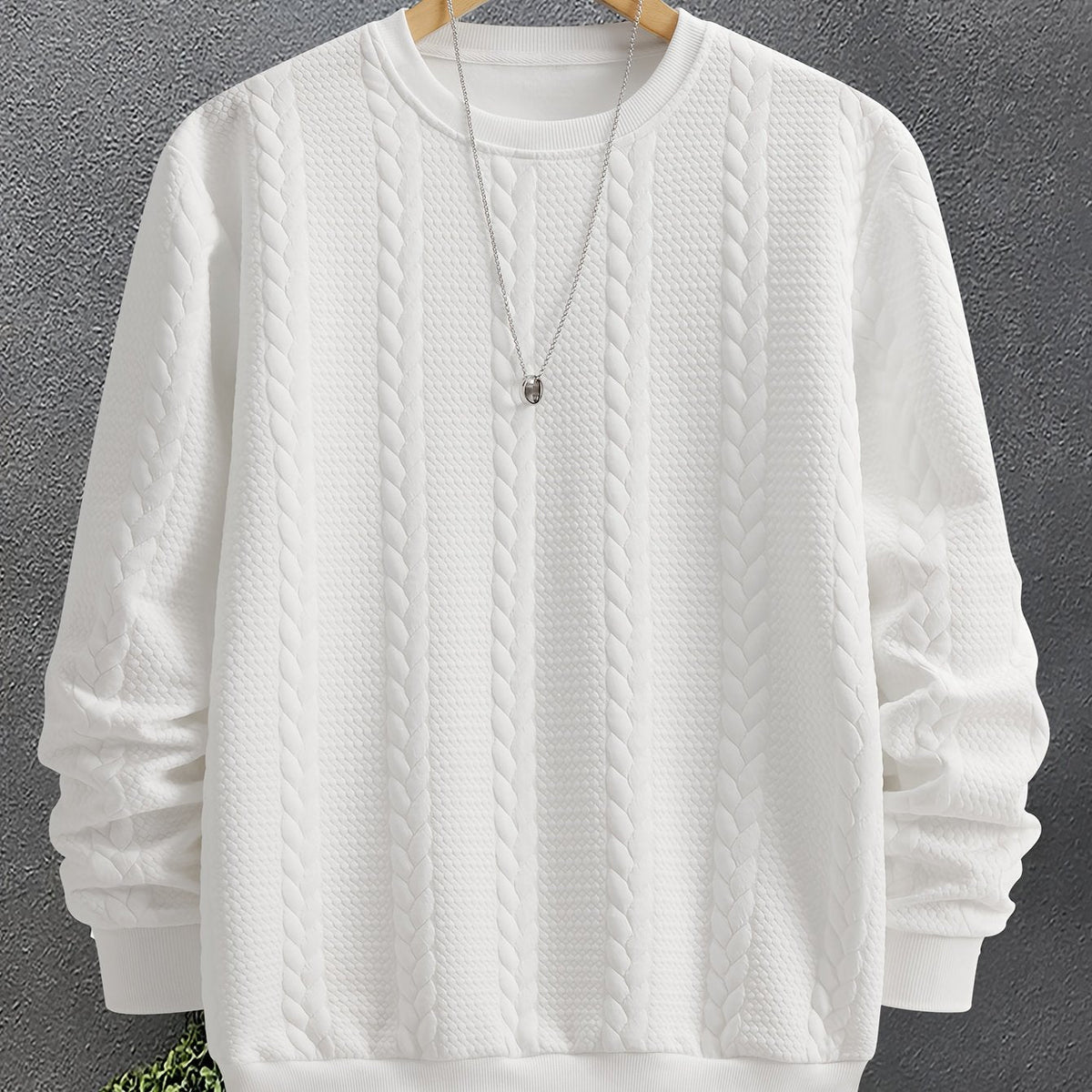 Thatcher | Textured Crew Neck Sweatshirt