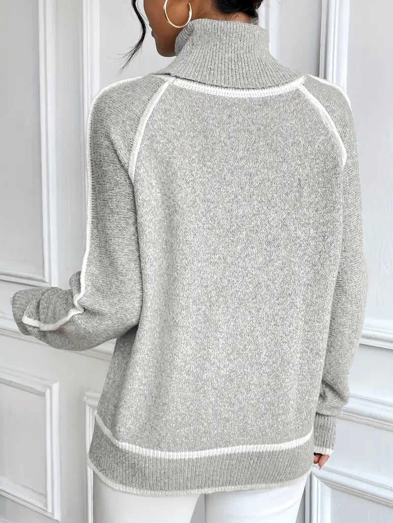 Women's Turtleneck Jumper with Long Sleeves
