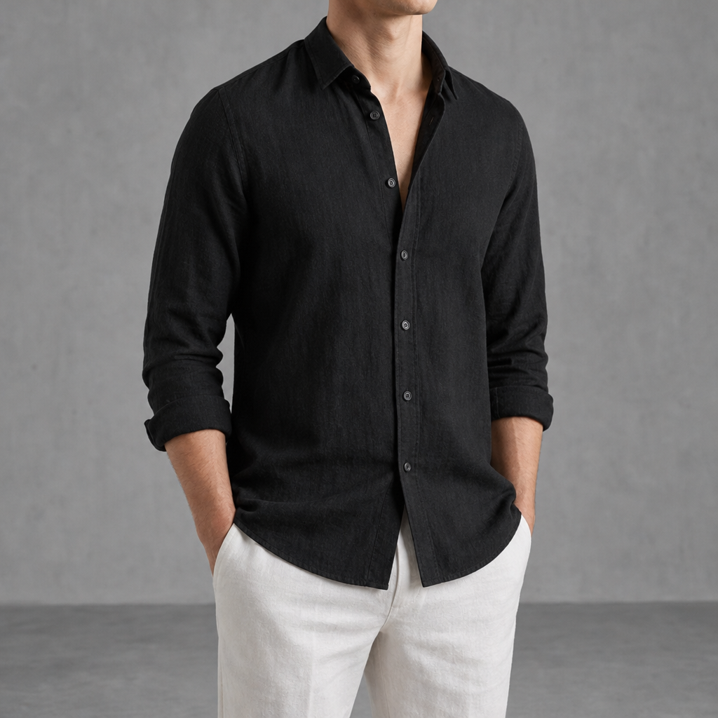 Saint Tropez Linen Relaxed Button-Up Shirt