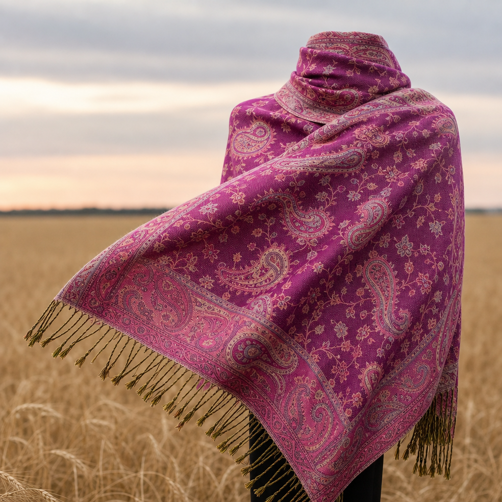 Mijas Paisley Jacquard Wrap