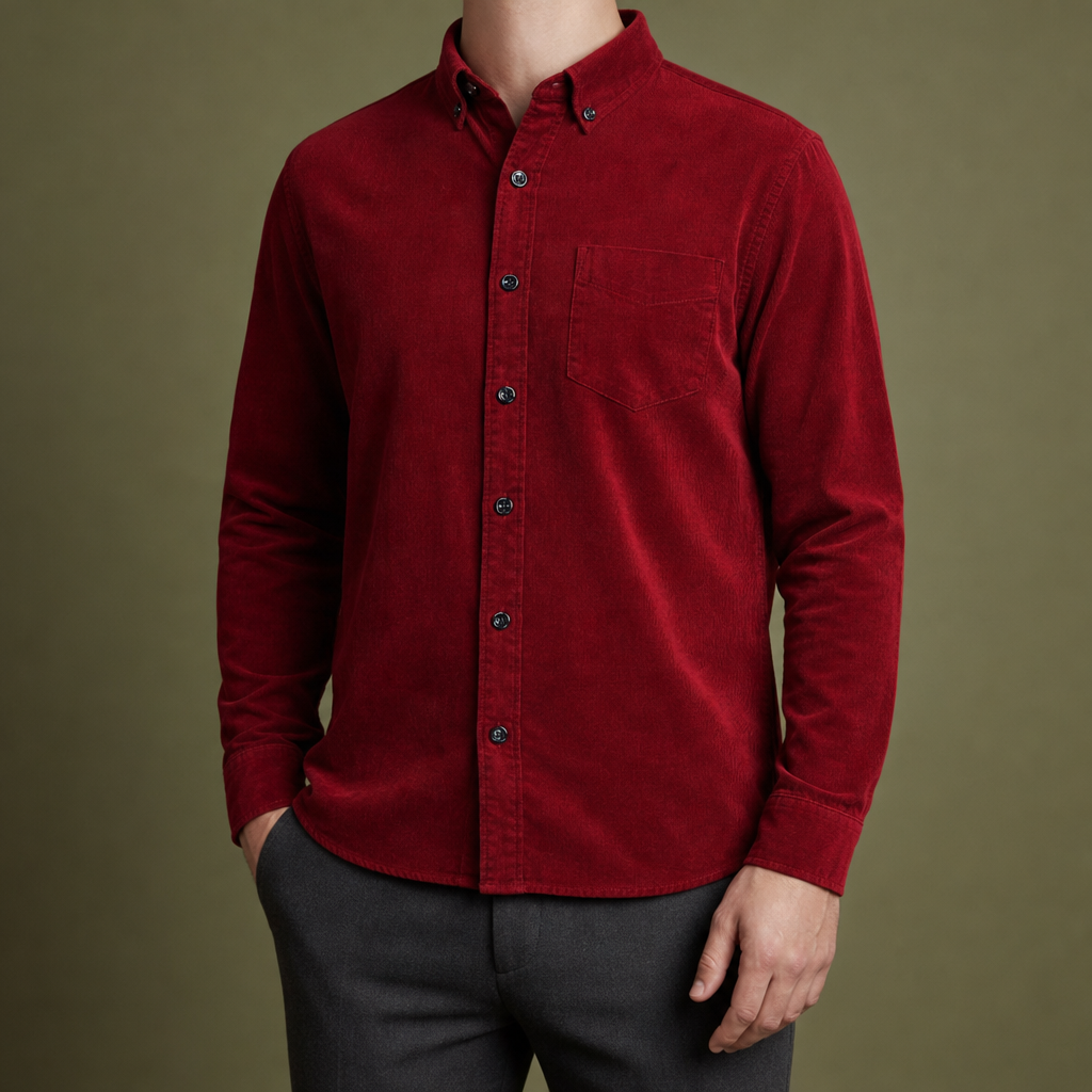 Chania Corduroy Button-Up Shirt
