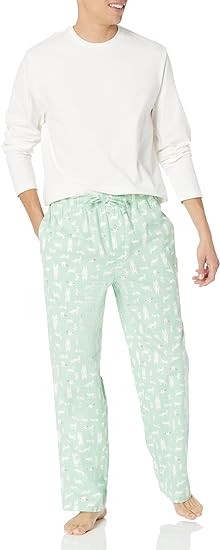 Men's Soft Flannel Pyjama Set | Long Sleeve Top & Bottoms