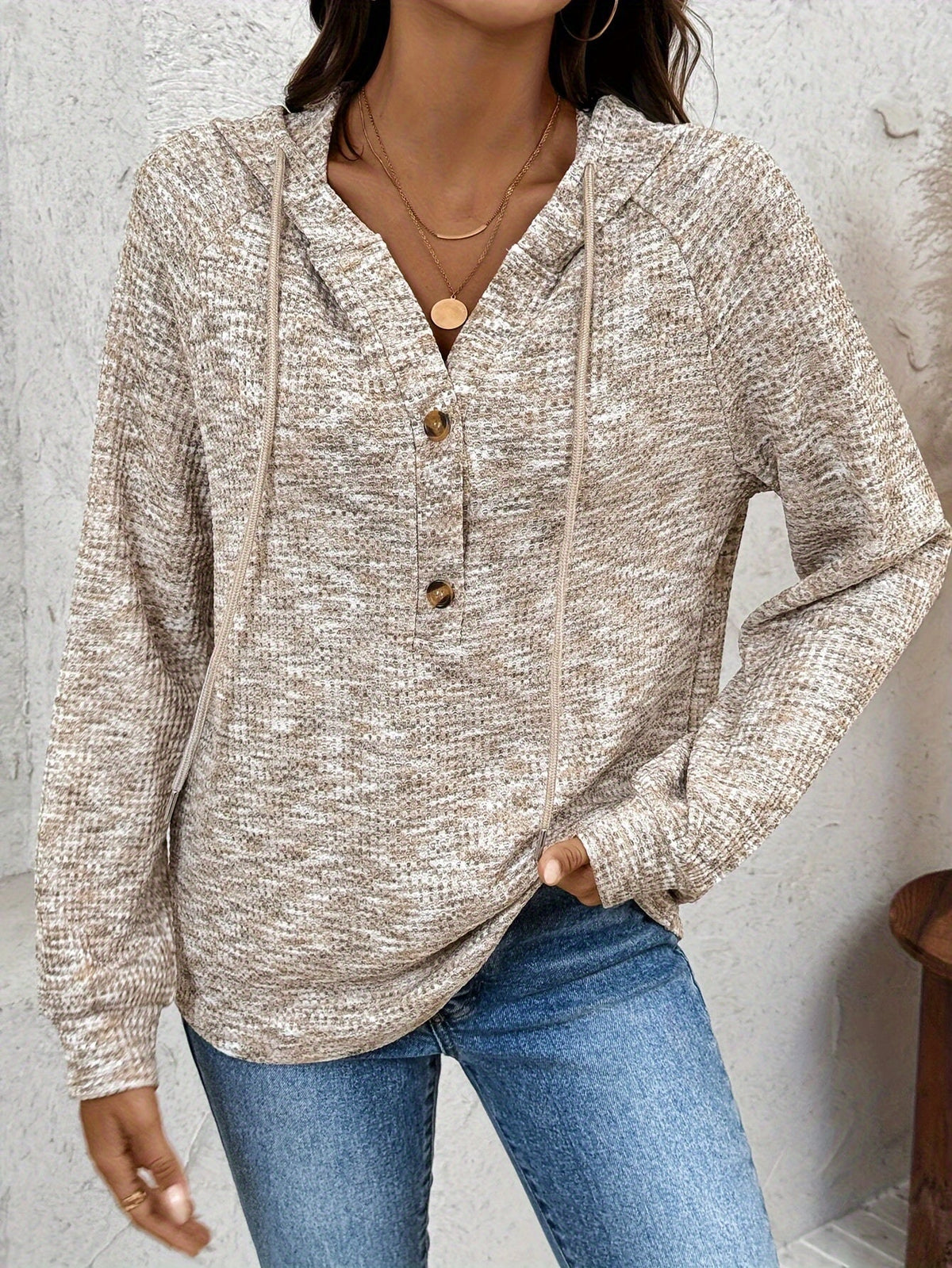 Verity | Hooded Button-Up Relaxed Sweatshirt