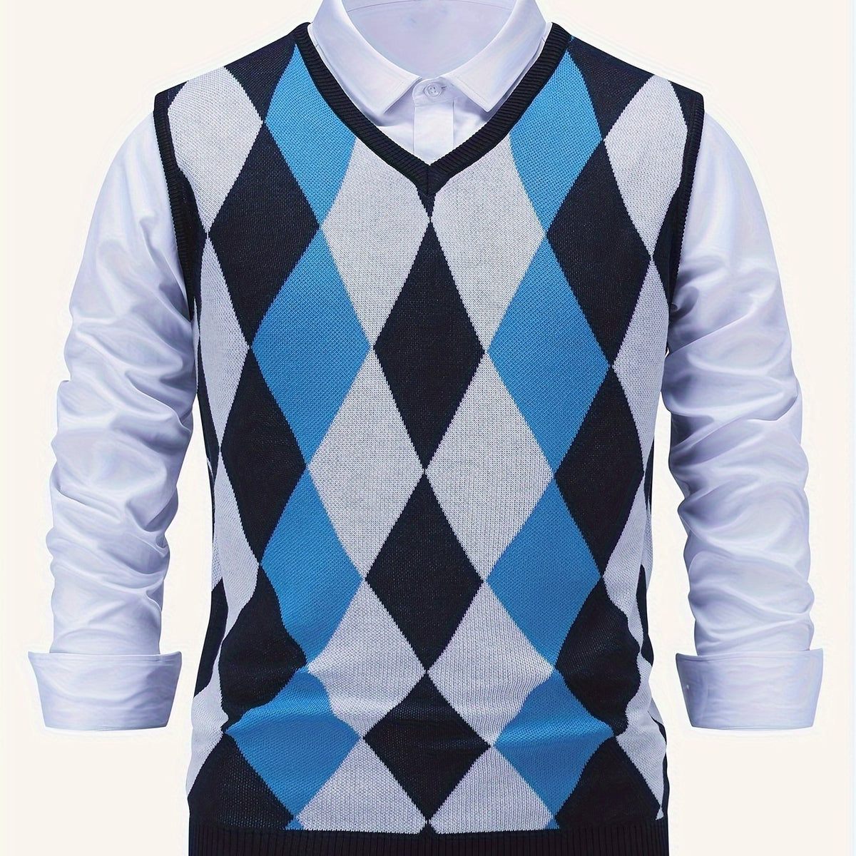 Men’s Stylish Argyle Sweater Vest