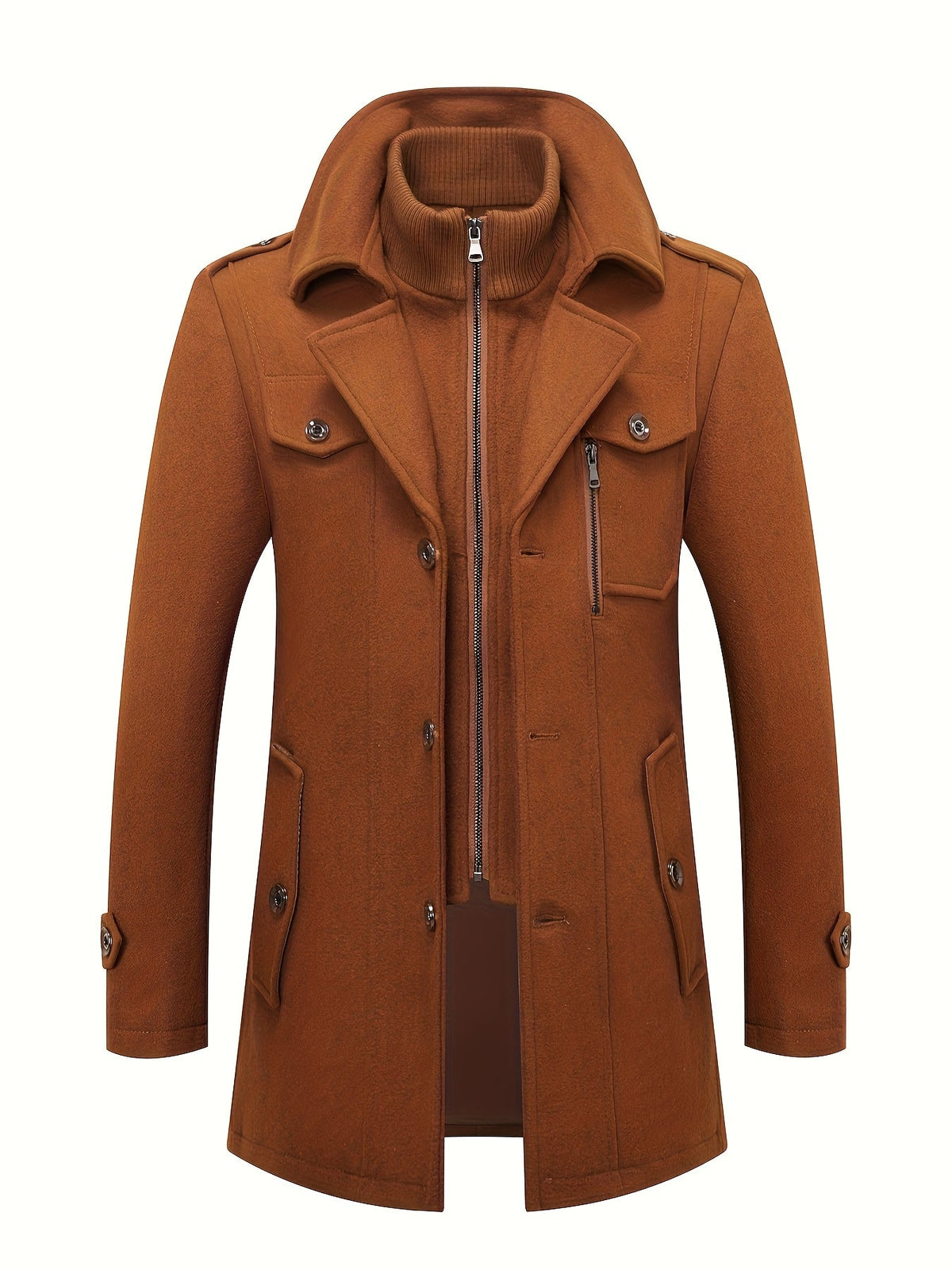 TWEED WOOL COAT FOR MEN