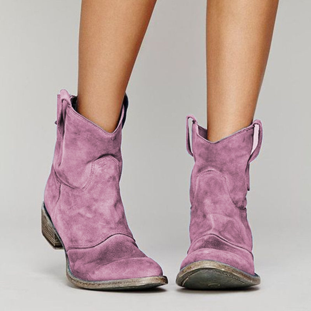 Abigail | Low Heel Slip-On Ankle Boots