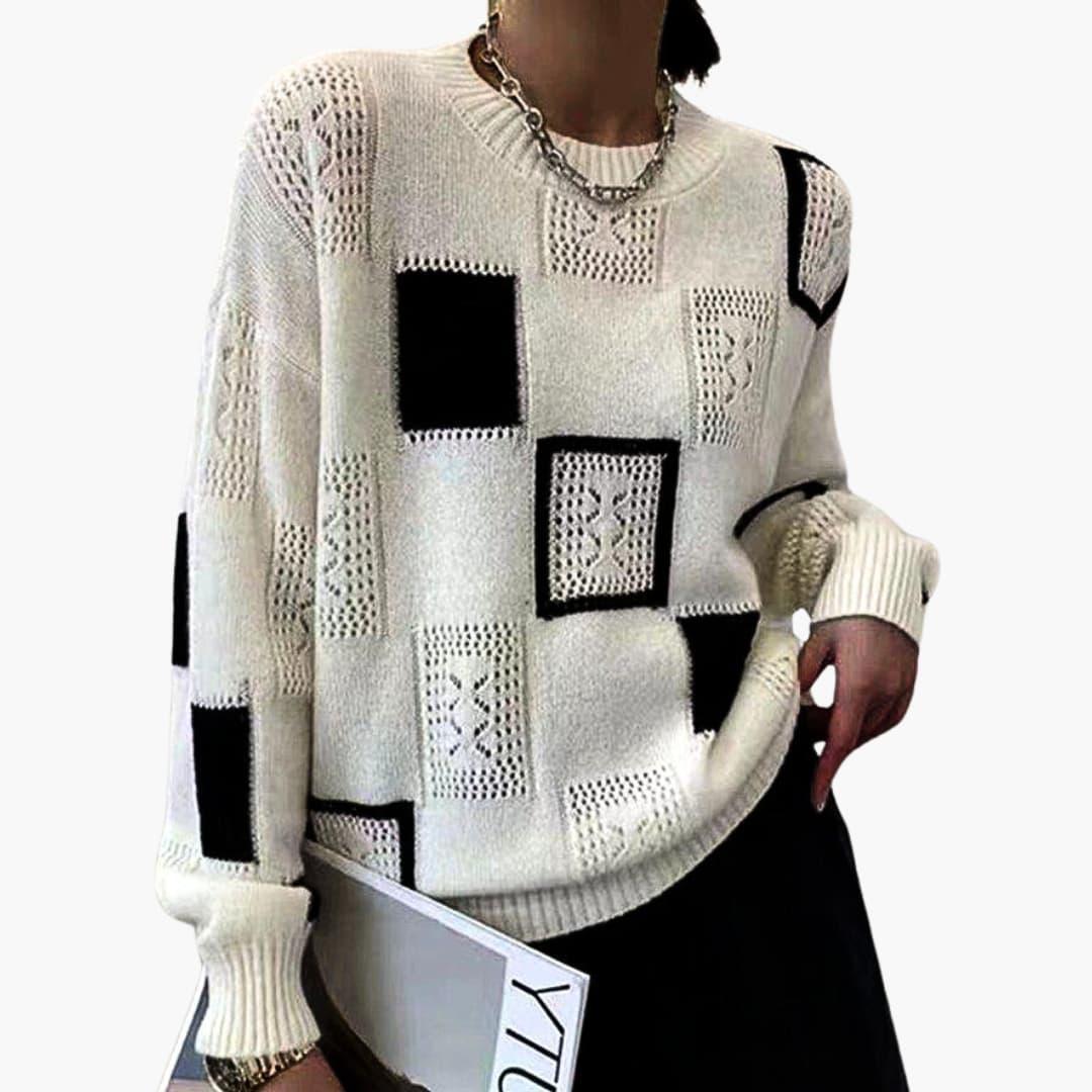 Verona | Patchwork Knit Sweater