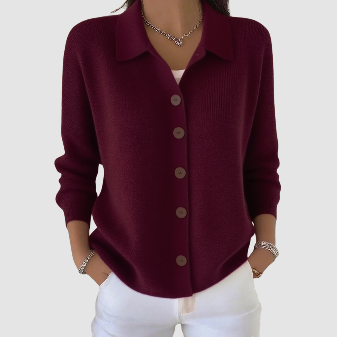 Marielena | Knit Button-Up Closure Cardigan