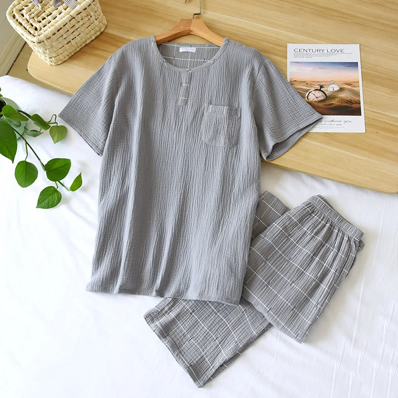 Men's Plus Size Cotton Pyjama Set | Comfortable Loungewear