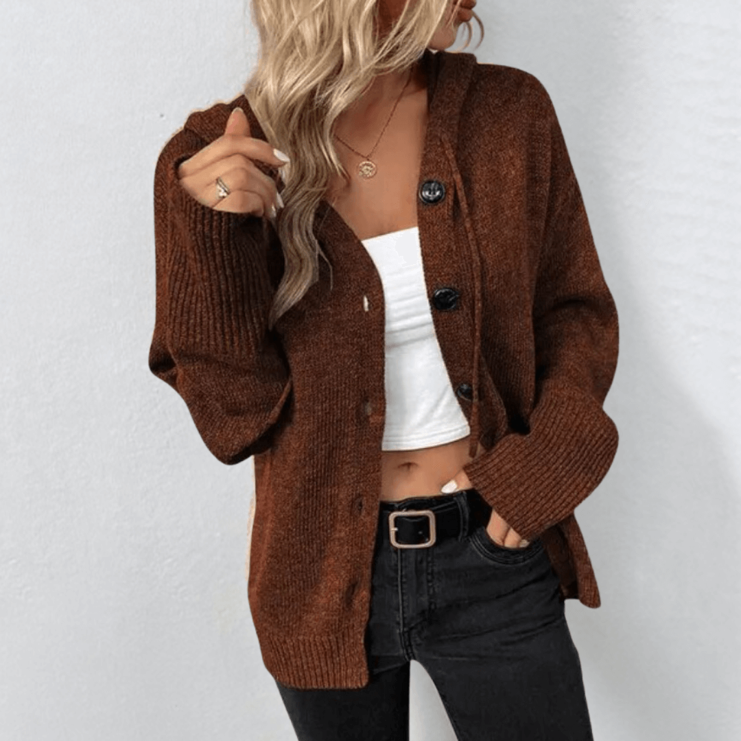Darcy | Cosy Hooded Button-Front Cardigan