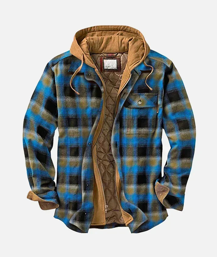 CHECKERED PATCHWORK JACKET FOR MEN