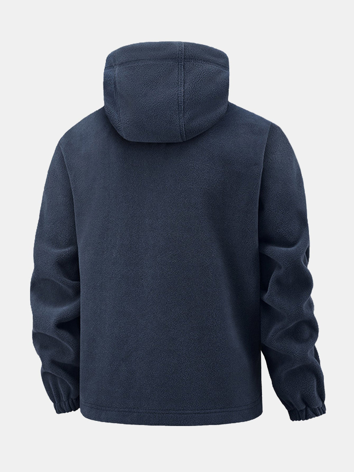 Men's Hooded Polar Fleece Jacket – Warm Full Zip Outdoor Layer with Zipped Pockets for Autumn and Winter