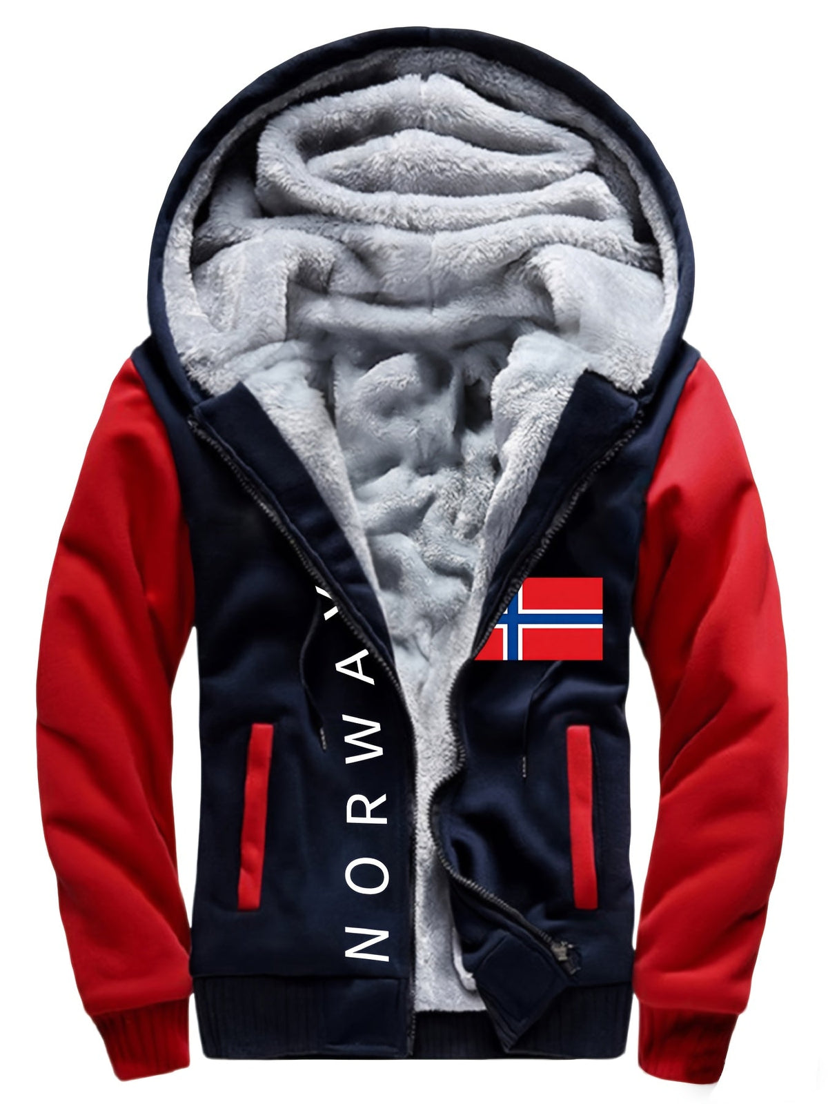 COLOR BLOCK FLEECE HOODIE FOR MEN
