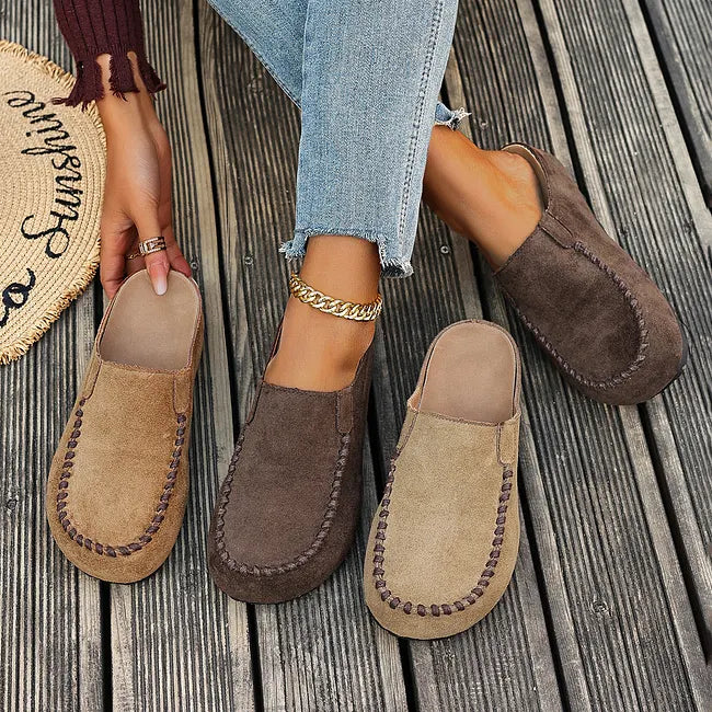 Danica | Closed-Toe Suede Slip-On Clogs