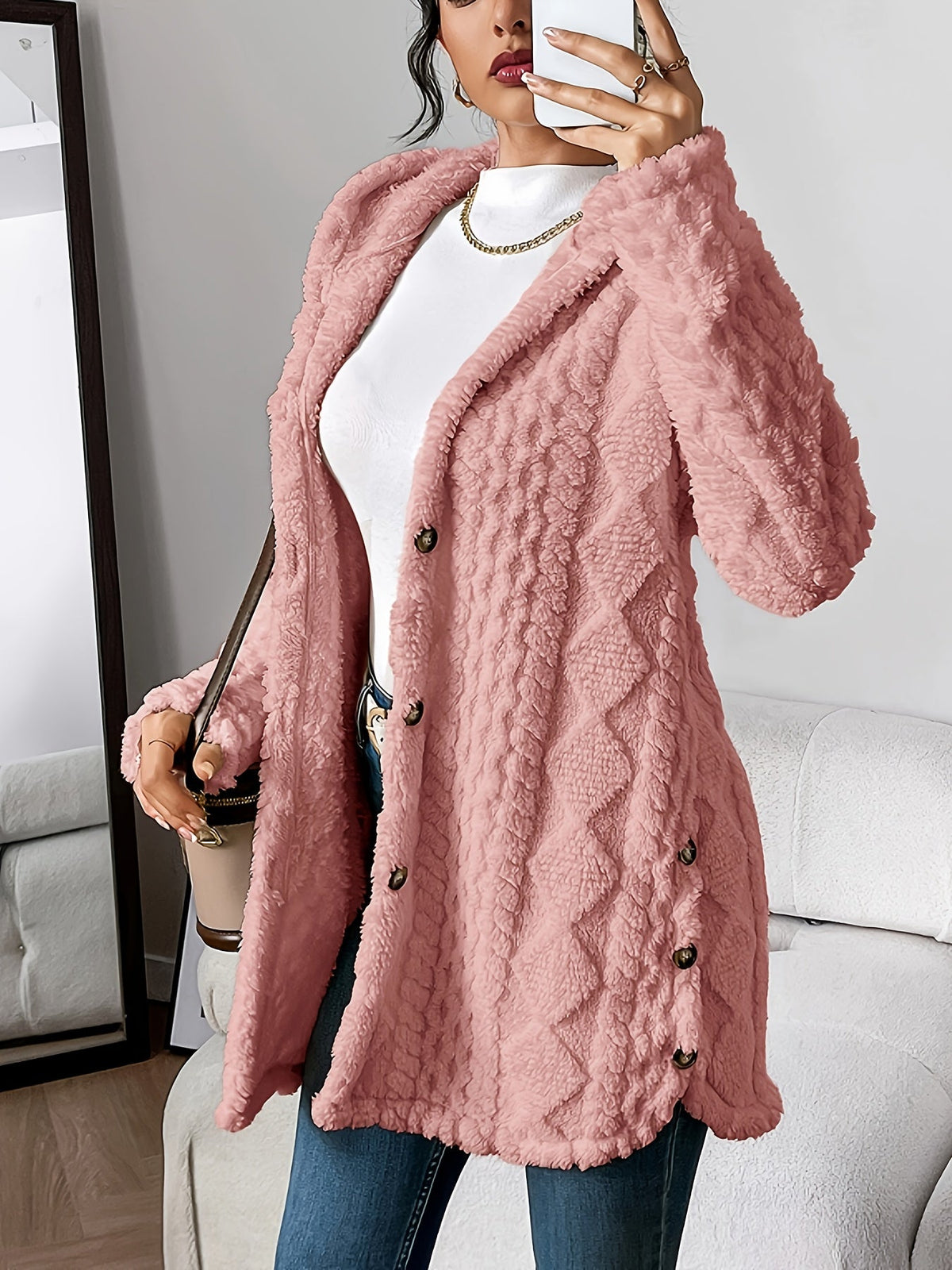 Noelani | Plush Hooded Cardigan