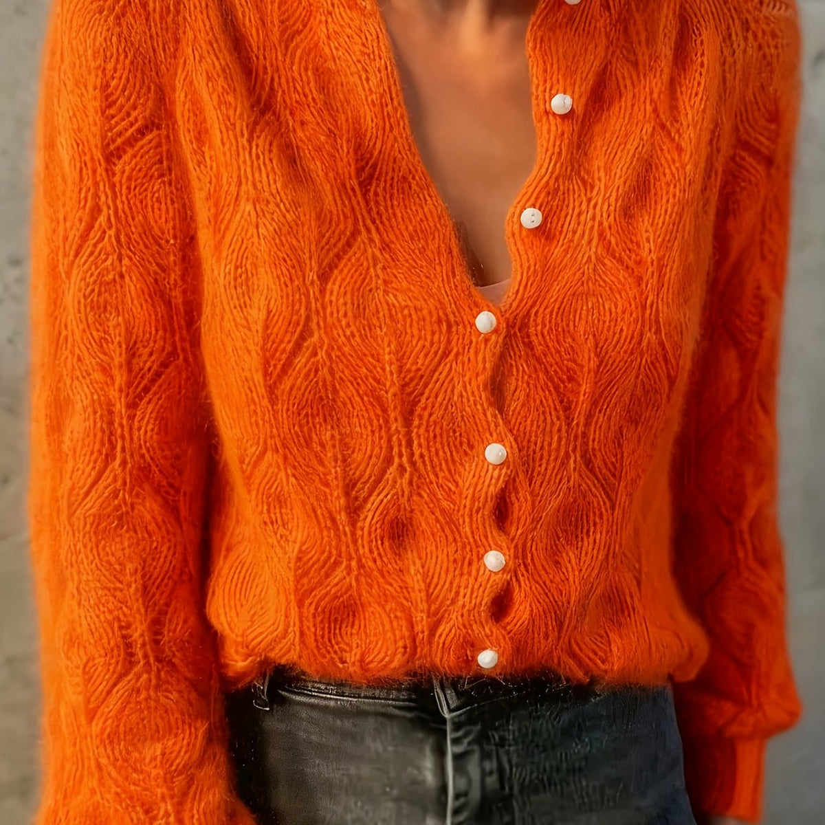 Goldie | Mink-Soft Pearl Button Cardigan