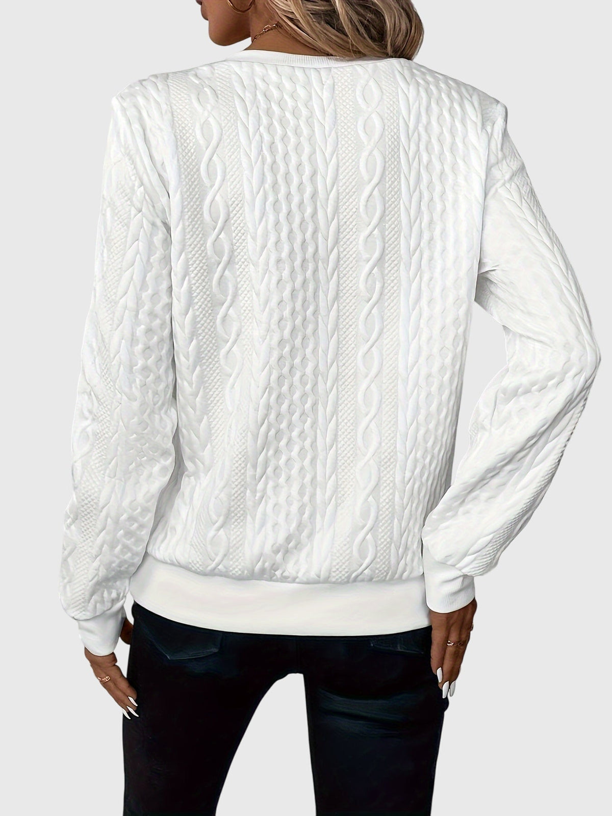 Casimira | Cable Knit Quarter-Zip Sweater