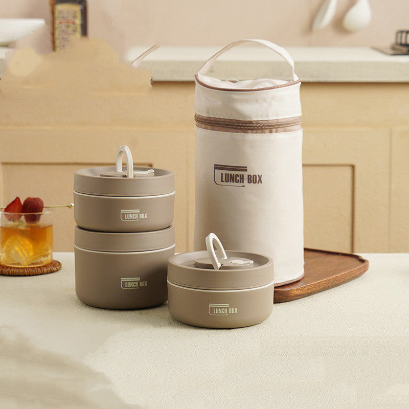 Insulated Bento Lunch Box with Stainless Steel Containers and Thermal Carrying Bag