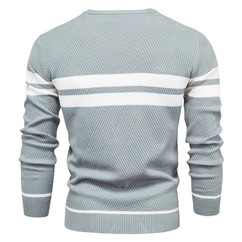 Men's Striped Crew Neck Jumper