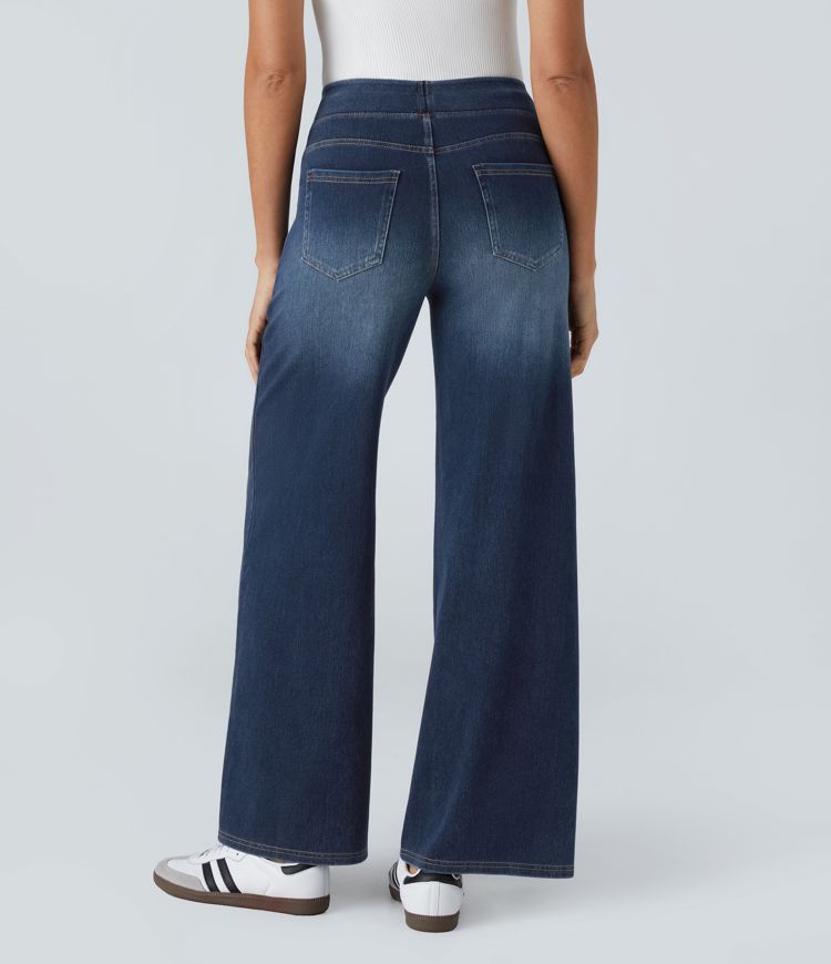 Women’s Wide Leg Pull-On Jeans