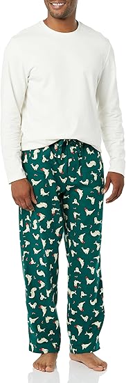 Men's Soft Flannel Pyjama Set | Long Sleeve Top & Bottoms