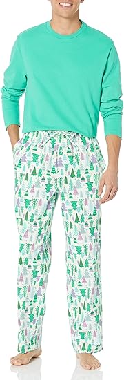 Men's Soft Flannel Pyjama Set | Long Sleeve Top & Bottoms