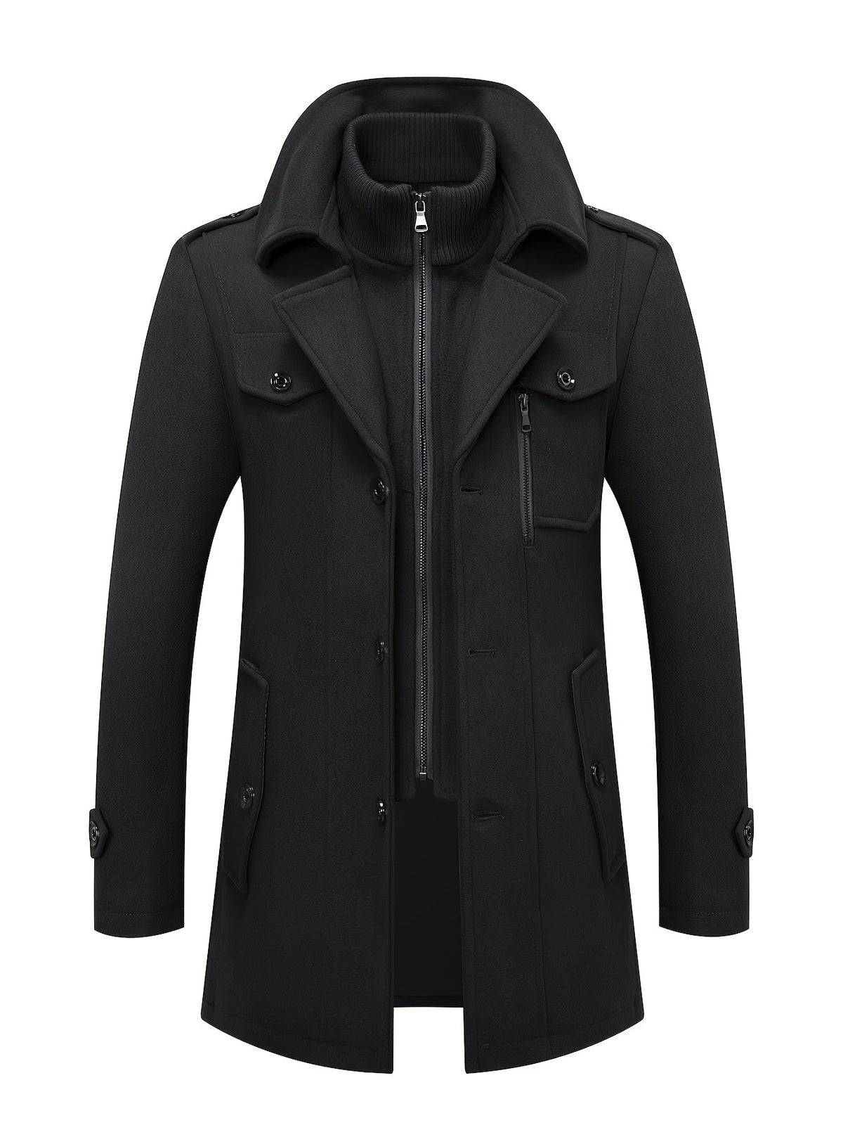 TWEED WOOL COAT FOR MEN