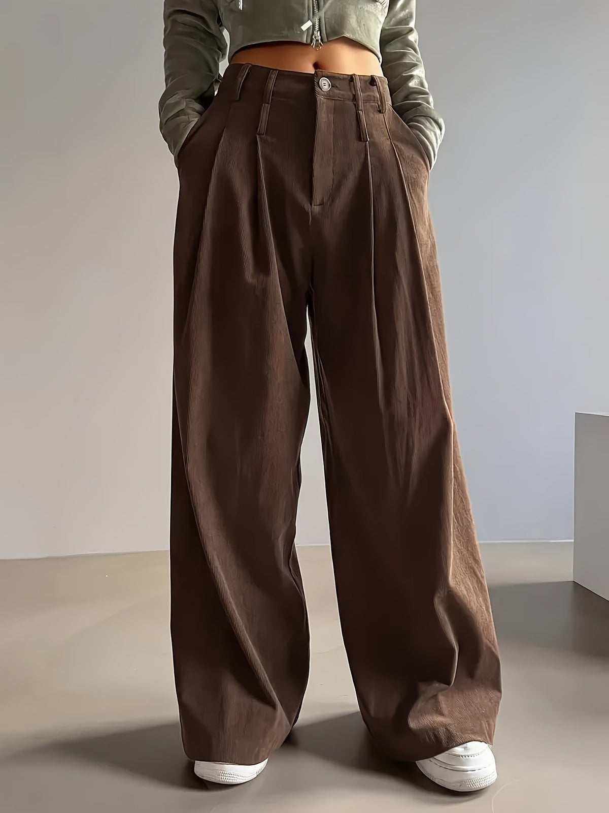 Celine | Pleated High Waisted Wide-Leg Pants