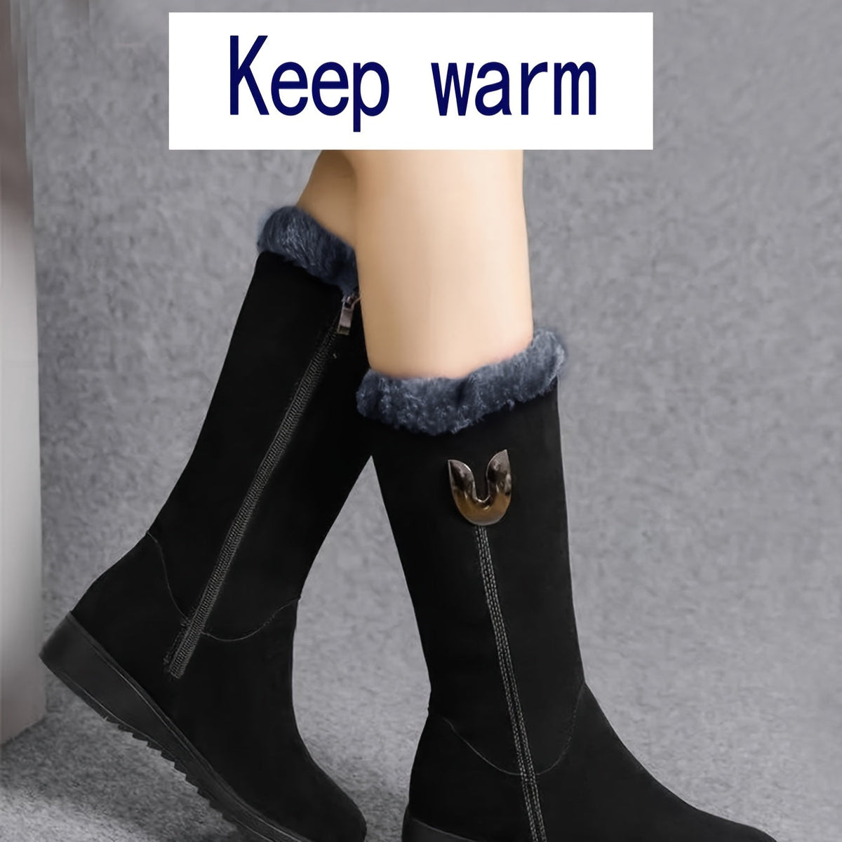 Solveig | Cuffed Mid Calf Snow Winter Boots