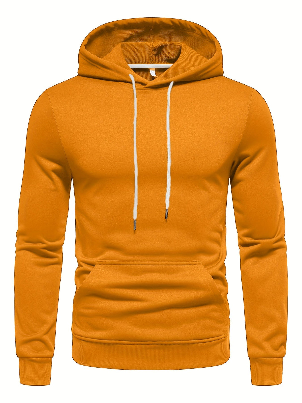 SOLID DRAWSTRING HOODIE FOR MEN