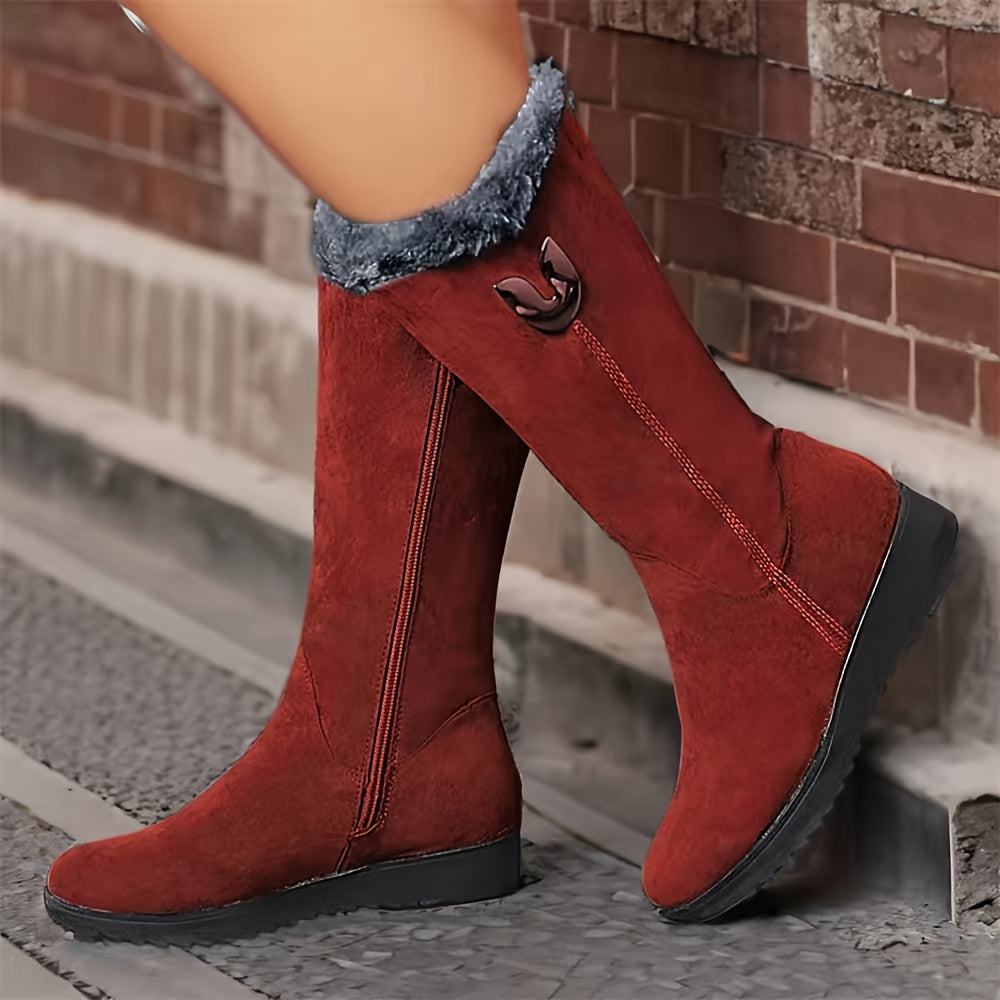 Solveig | Cuffed Mid Calf Snow Winter Boots