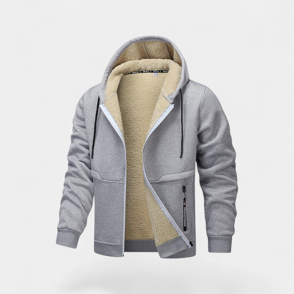 Men's Hooded Sherpa-Lined Zip-Up Cardigan | Logan