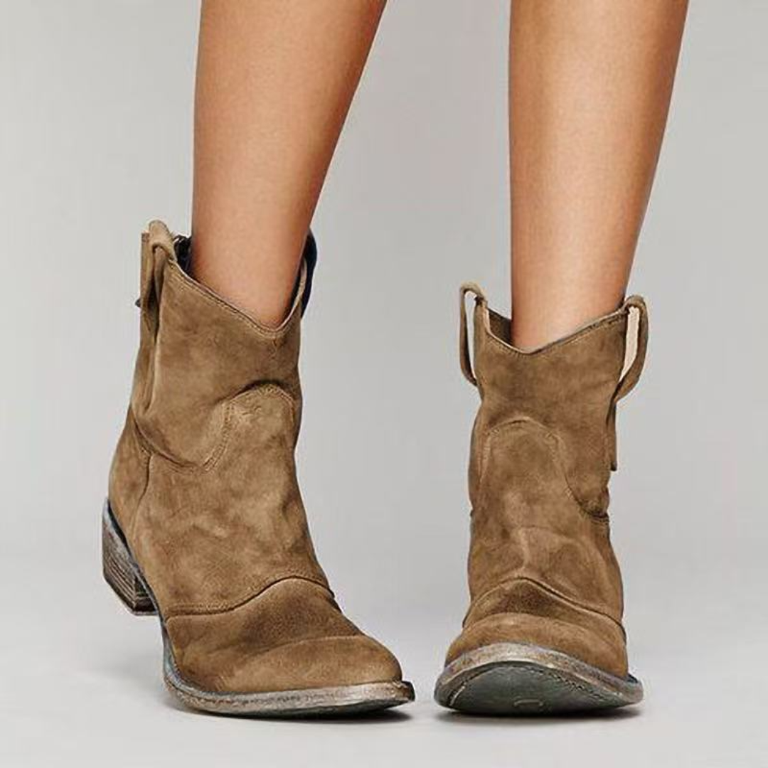 Abigail | Low Heel Slip-On Ankle Boots