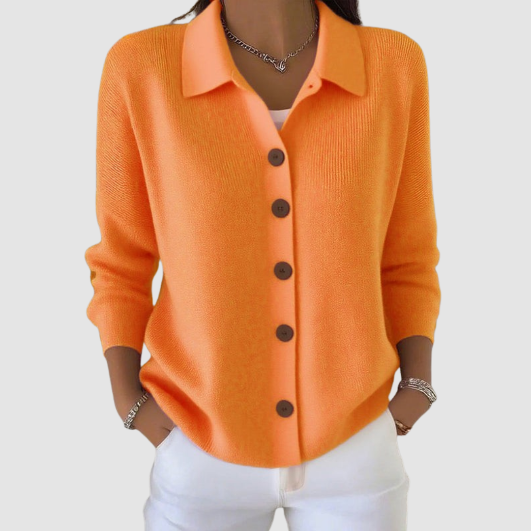 Marielena | Knit Button-Up Closure Cardigan