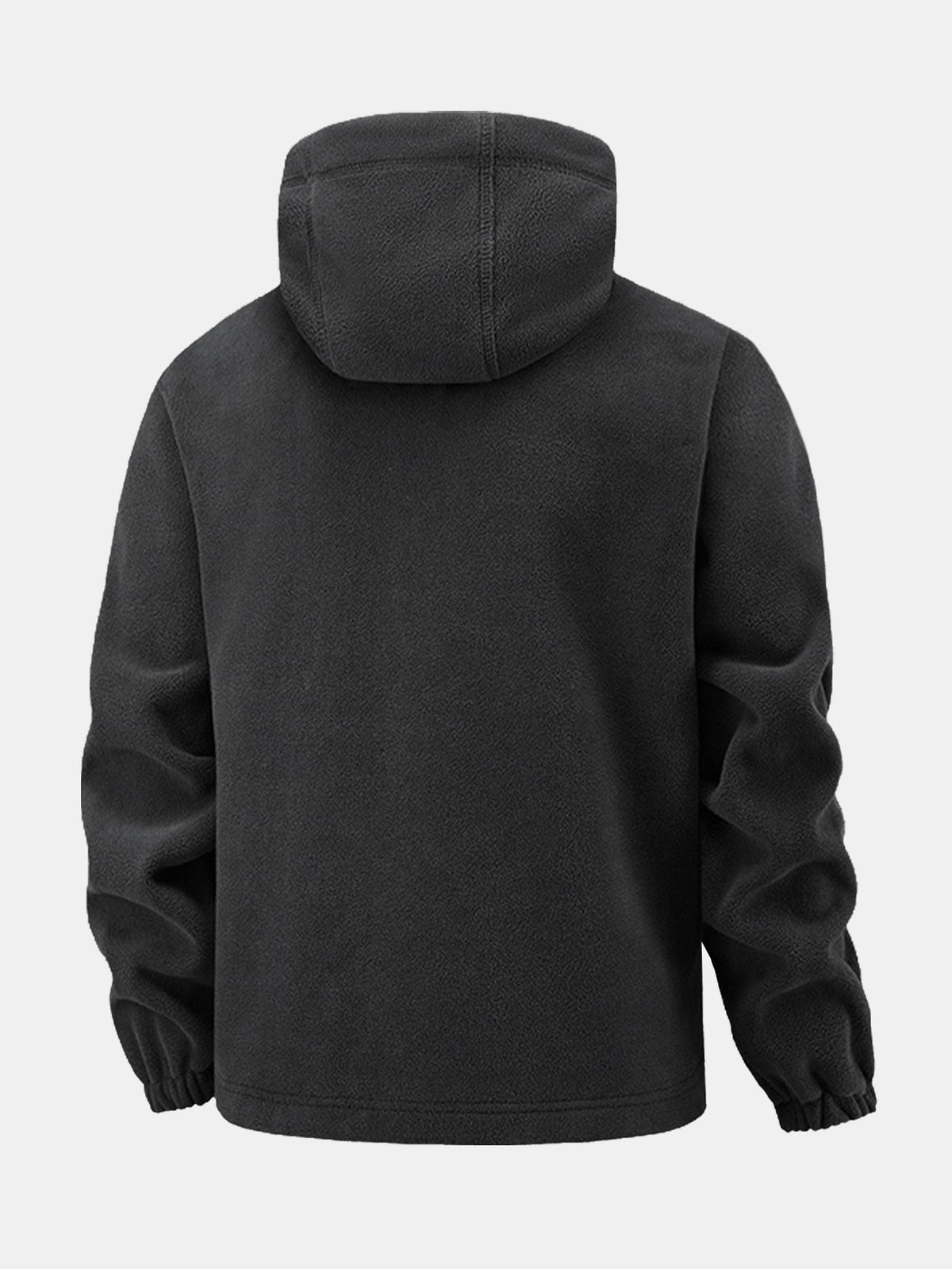Men's Hooded Polar Fleece Jacket – Warm Full Zip Outdoor Layer with Zipped Pockets for Autumn and Winter