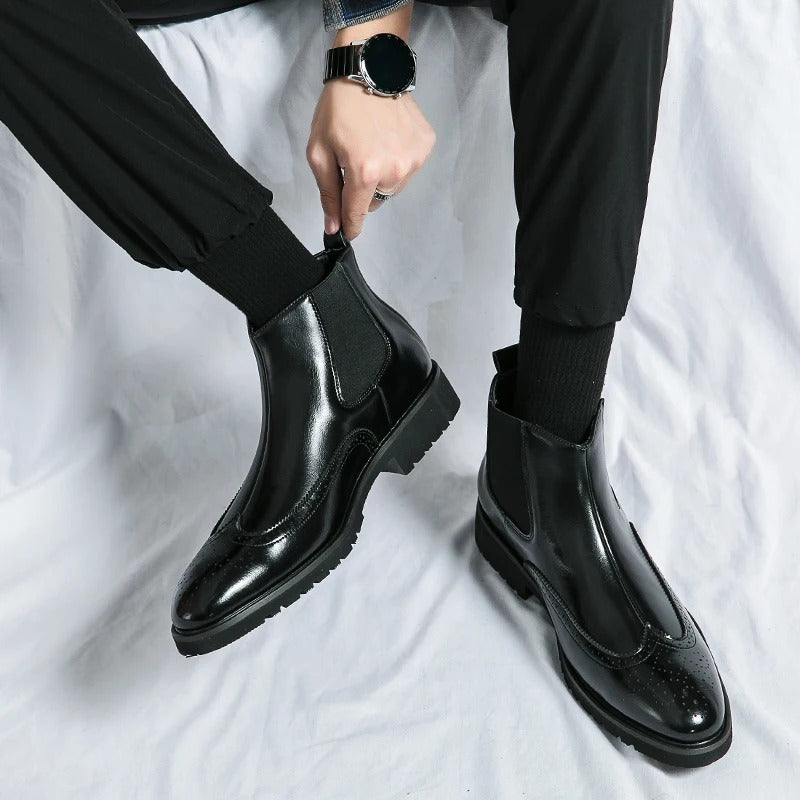 Davenport Faux Leather Chelsea Boots