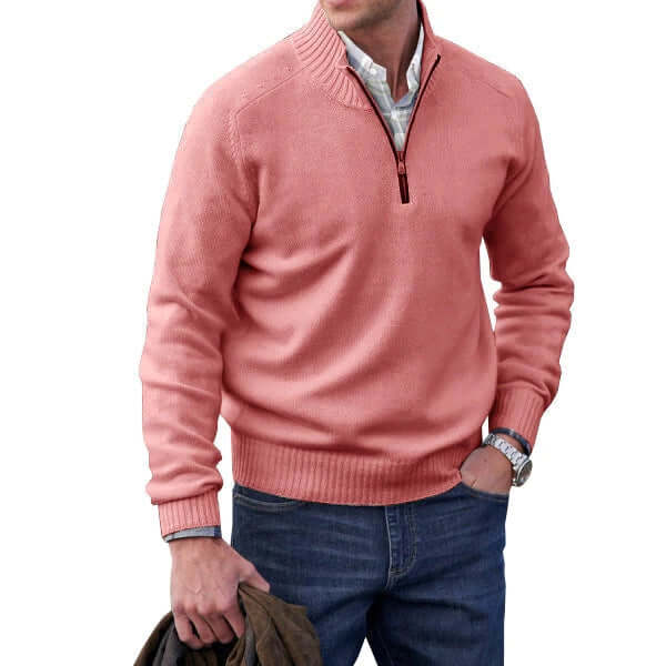Men’s Modern Soft Knit Zip Pullover