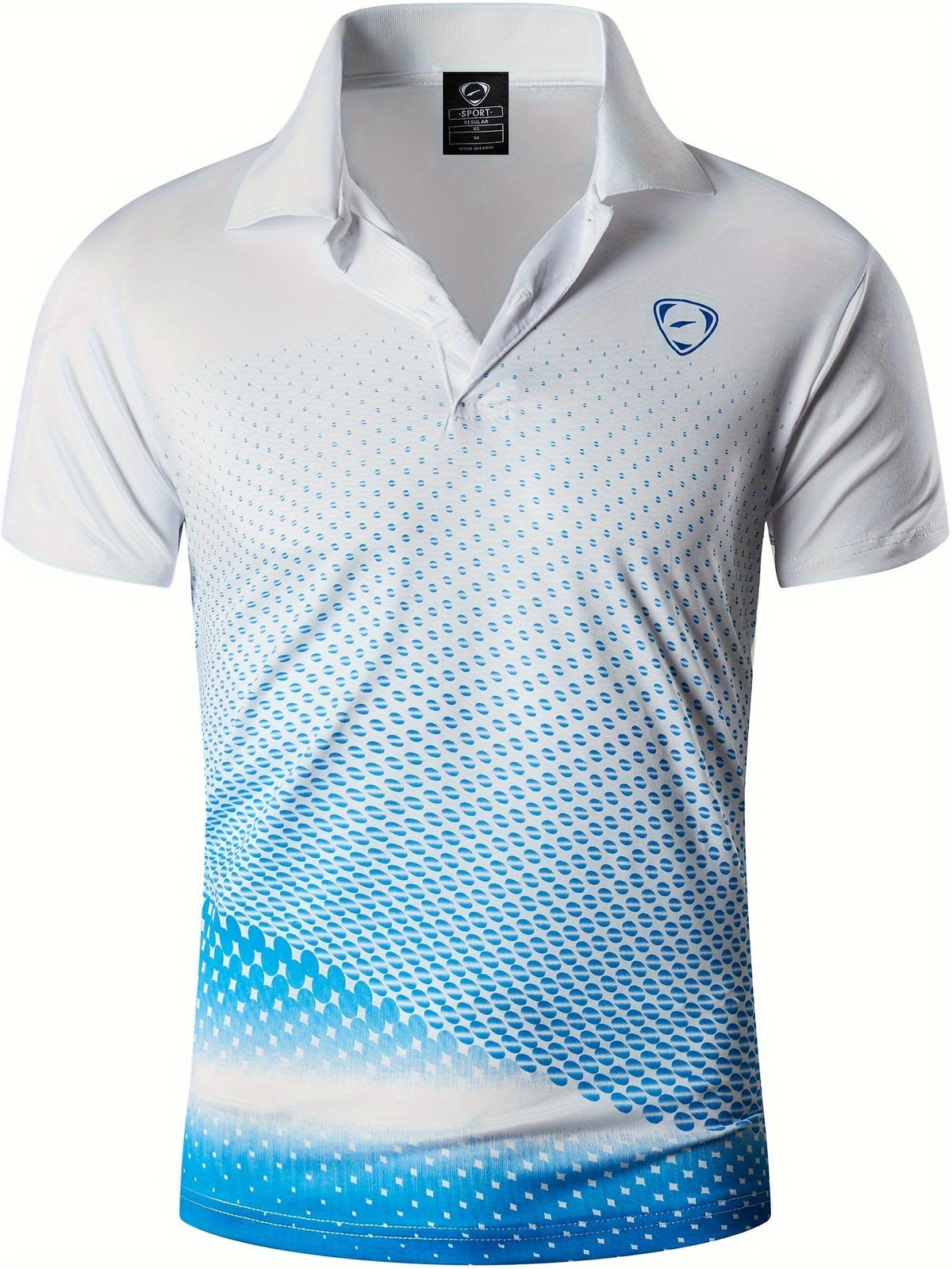 Men's Printed Polo Shirt | Short Sleeve Sports Top