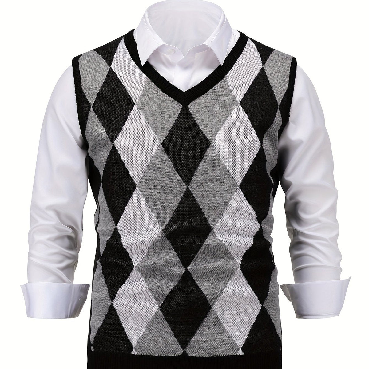 Men’s Stylish Argyle Sweater Vest