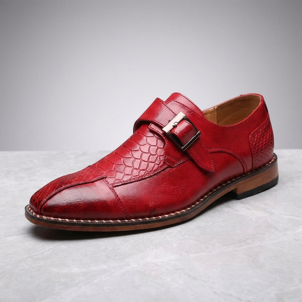 Arezzo Leather Monk Loafers