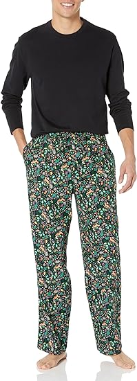 Men's Soft Flannel Pyjama Set | Long Sleeve Top & Bottoms