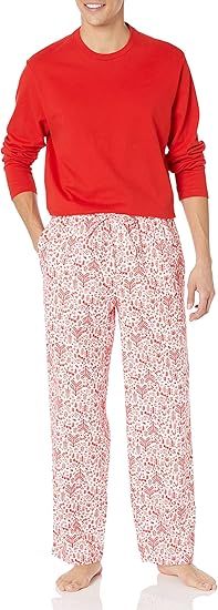 Men's Soft Flannel Pyjama Set | Long Sleeve Top & Bottoms