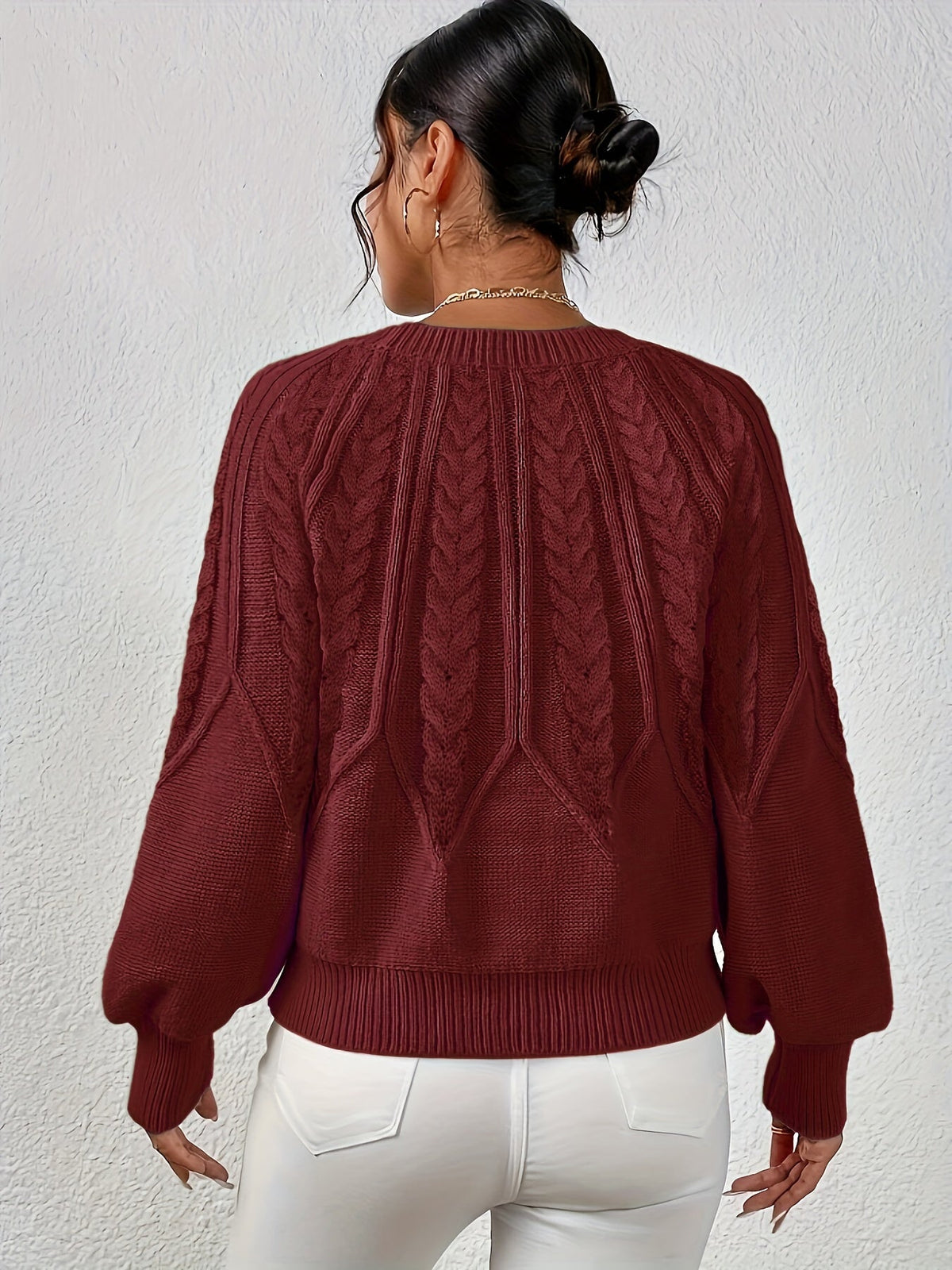 Eleanor | Oversized Cable Knit Sweater