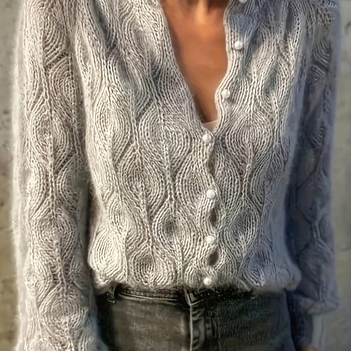 Goldie | Mink-Soft Pearl Button Cardigan