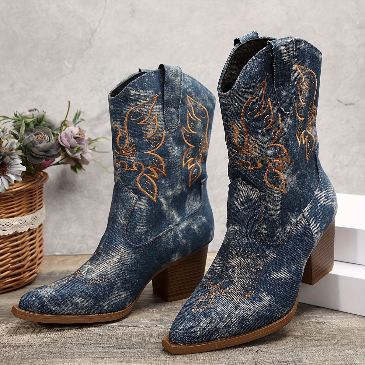Rosaria | Wide Calf Western Cowboy Boots